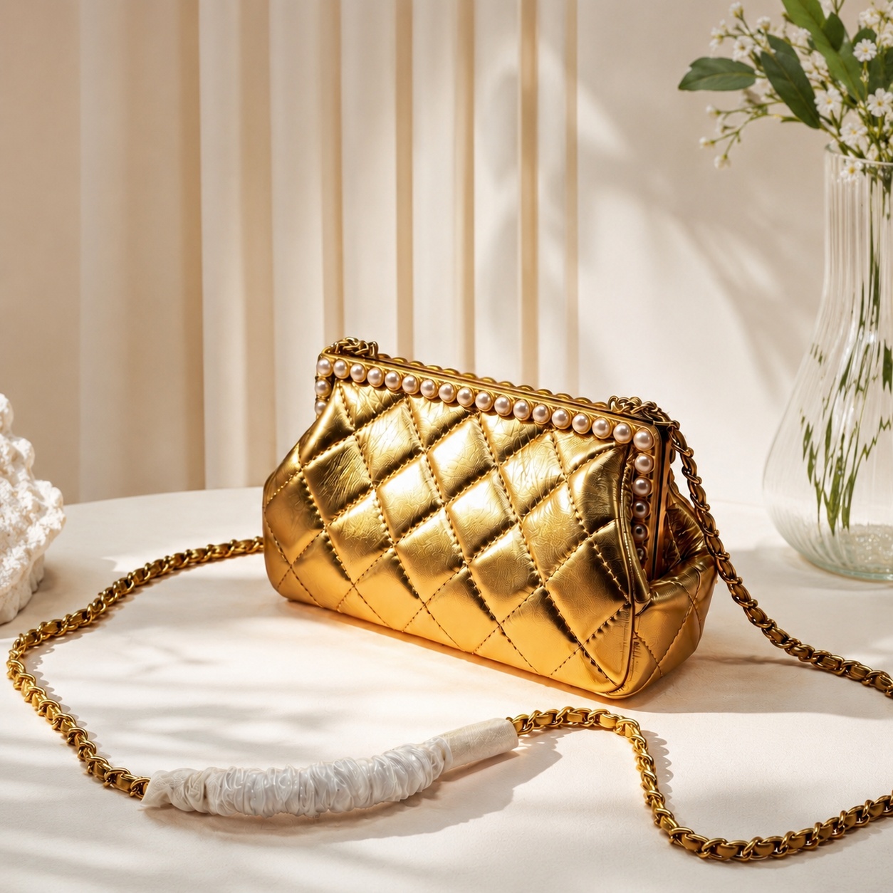 Chain Crossbody Quilted - حقيبة يد نسائية فاخرة عالية الجودة