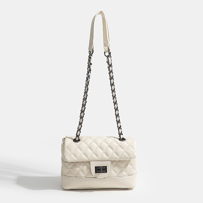 Chain Crossbody Quilted - حقيبة كتف صغيرة عصرية للنساء لخريف
