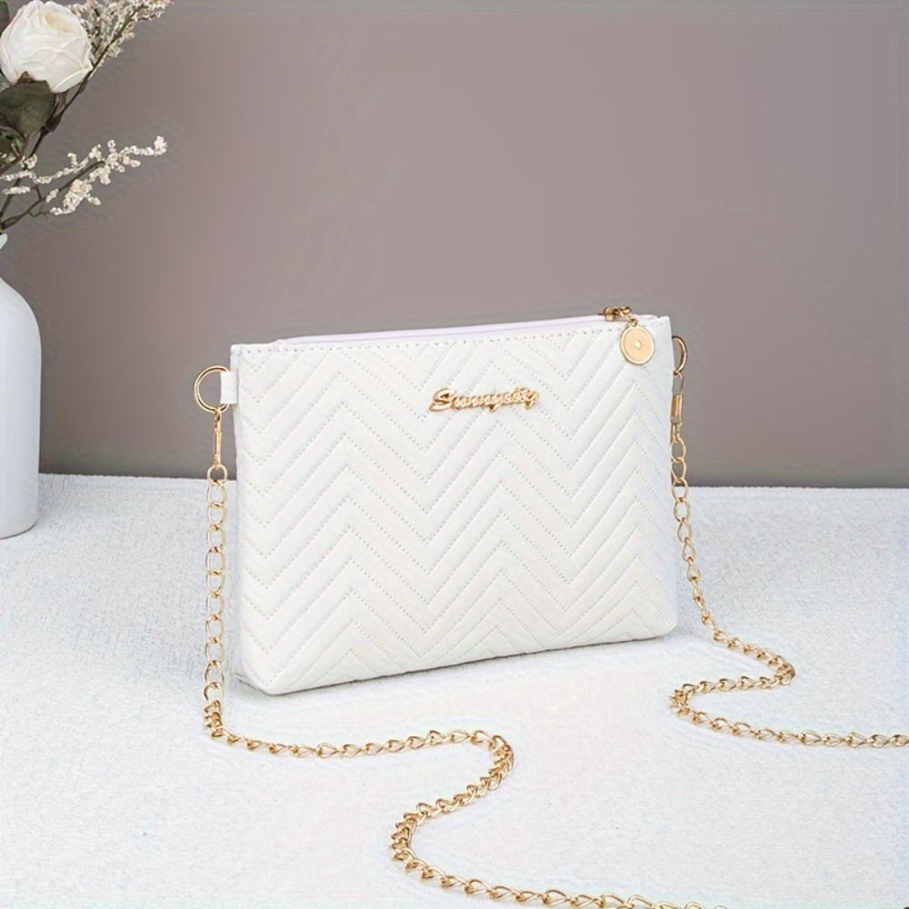 حقيبة كتف نسائية من الجلد الصن - مراجعة Chain Crossbody Quilted وسعره