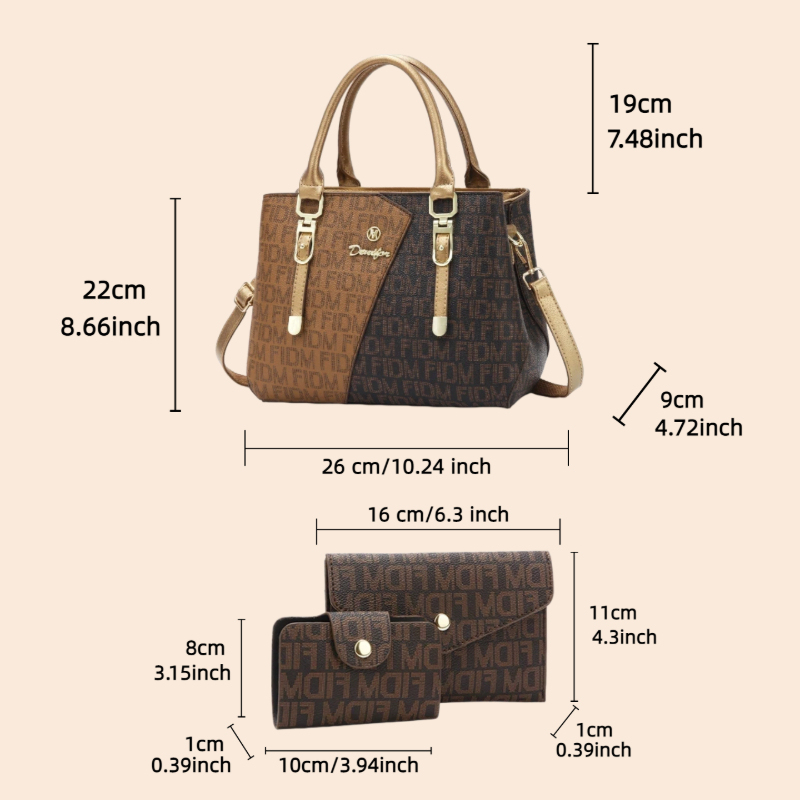 مجموعة حقائب نسائية من 3 قطع،  - مراجعة Luxury Bags In وسعره