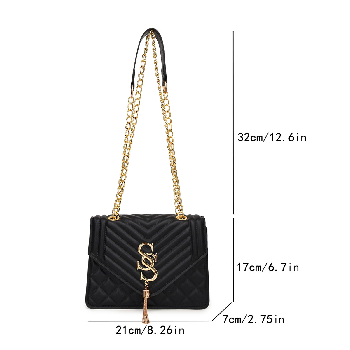حقيبة كتف صغيرة أنيقة وفاخرة ب - مراجعة Chain Crossbody Quilted وسعره