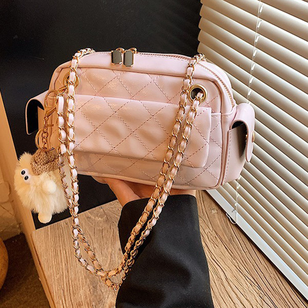 حقيبة كتف نسائية بتصميم سلسلة  - مراجعة Chain Crossbody Quilted وسعره
