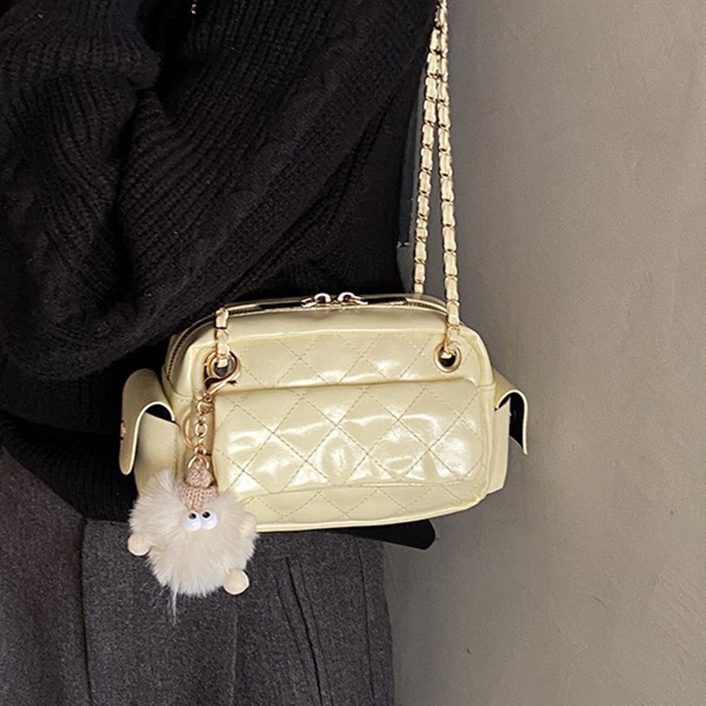 حقيبة كتف نسائية بتصميم سلسلة  - مراجعة Chain Crossbody Quilted وسعره